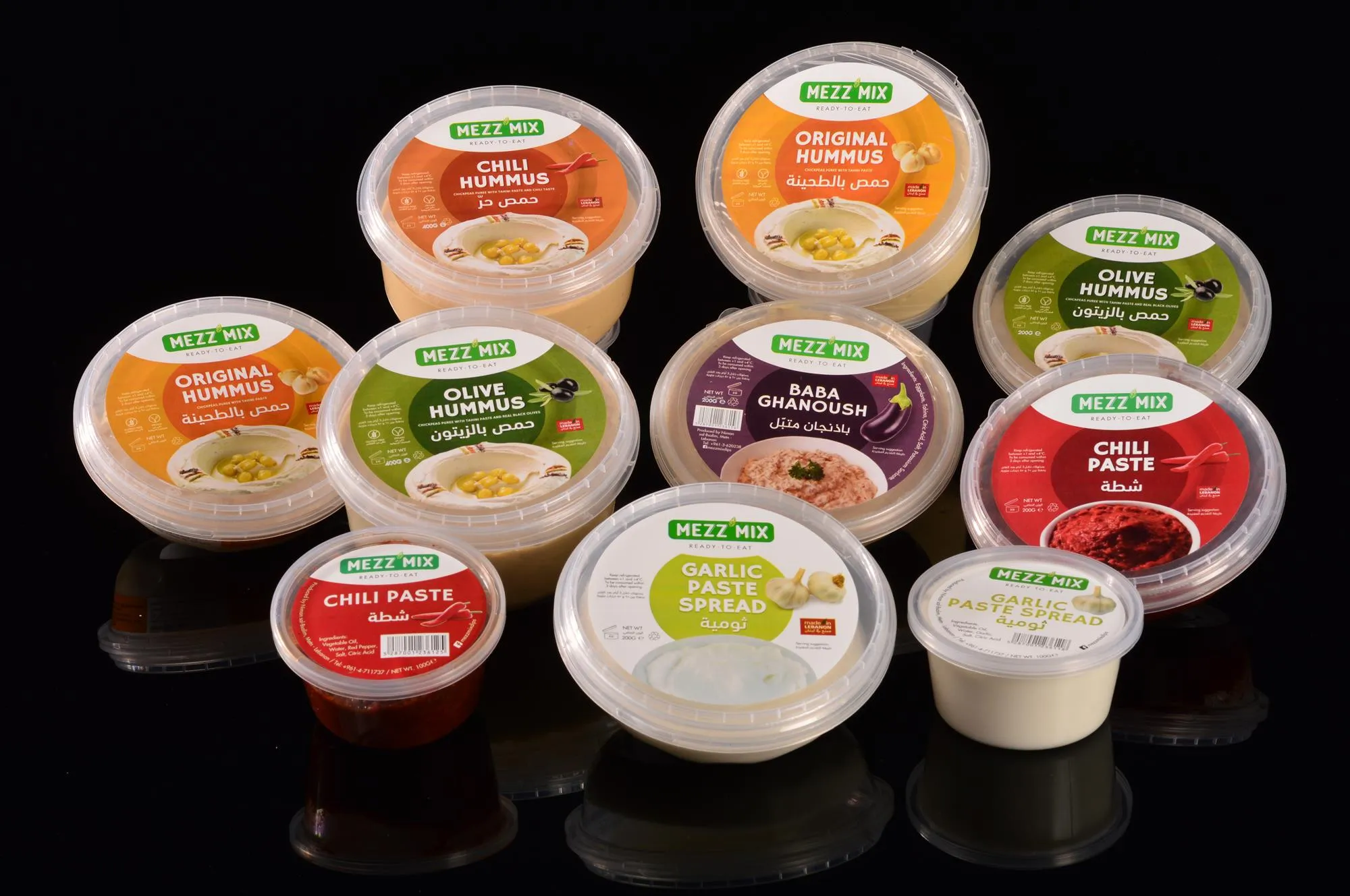 The full product range photographed together