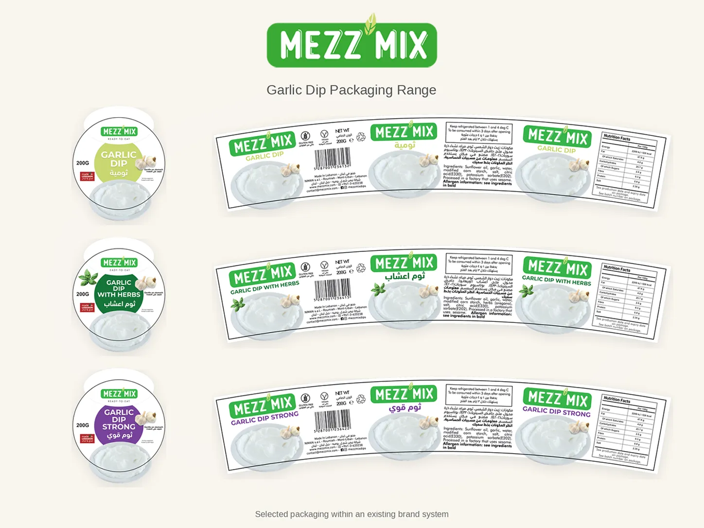 Garlic dip range